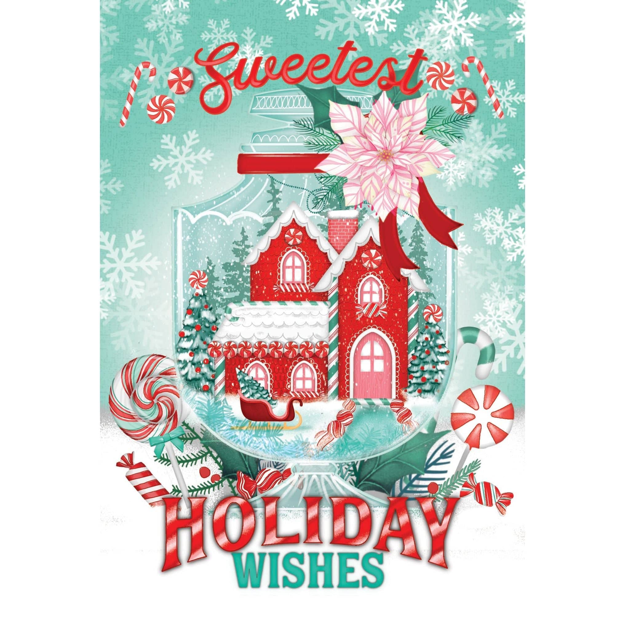 Pictura Sweetest Holiday Wishes Christmas Card featuring festive design and a message for daughter, perfect for seasonal greeting.